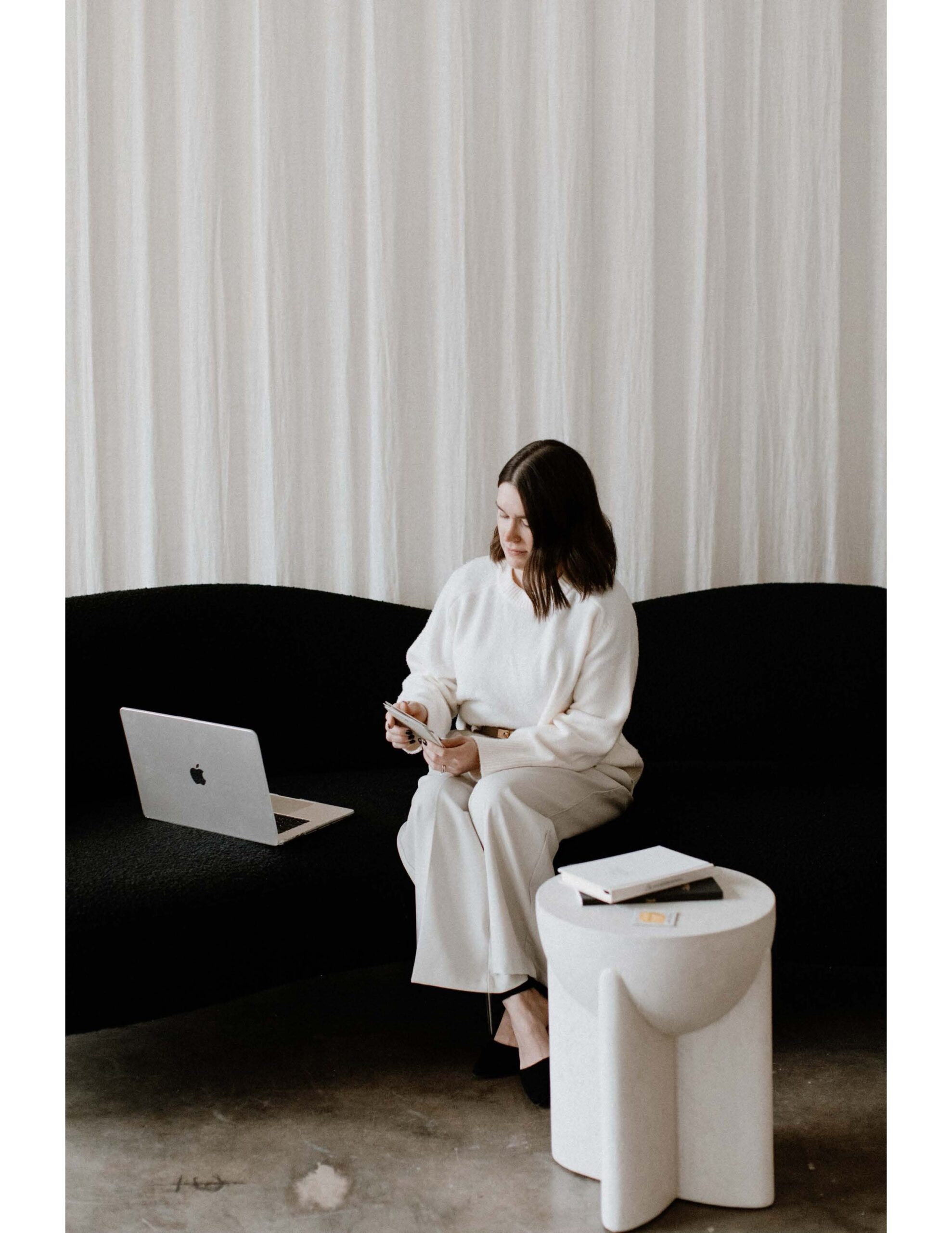 A psychiatric nurse practitioner preparing for a client visit over telehealth